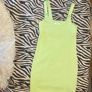 Zara LOTTO medium short mini dress green